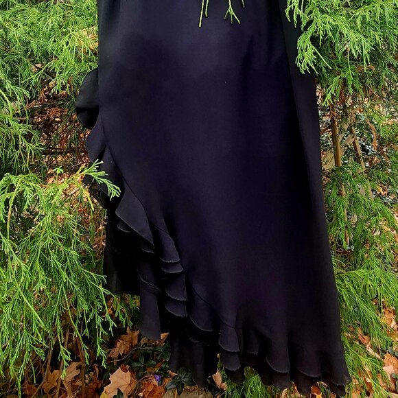 Ruffles, ruffles - chic maxi skirt from JSCollections Sz 10 Black - Picture 3 of 5